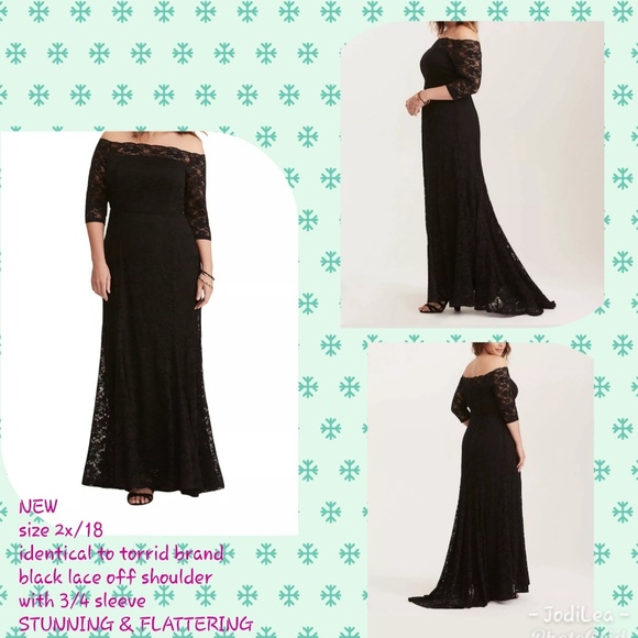 Dresses & Skirts - Lace off shoulder 18 20 2x dress plus